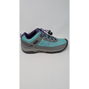 KEEN Kids Aqua Turquoise Purple Waterproof Targhee Hiking Shoes Size 7